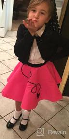 img 7 attached to 🎀 Handmade Retro Felt Skirt - 1950s Poodle Skirt for Girls, Ideal Children’s Costume for Halloween, Proudly Made in The USA