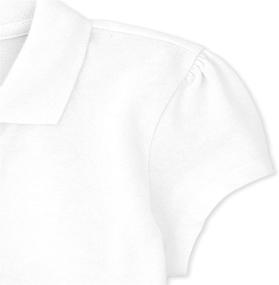 img 2 attached to Girls' White Ruffle Sleeve Uniform Top 👚 for Tops, Tees & Blouses at Childrens Place