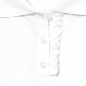 img 3 attached to Girls' White Ruffle Sleeve Uniform Top 👚 for Tops, Tees & Blouses at Childrens Place