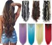 get glamorous hair instantly with 8pcs 18 clips full head hair extensions - dark brown mix light auburn, 26 inch-straight for women logo