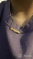img 1 attached to Personalized Old English Name Necklace: 18K Gold Plated Monogram Jewelry for Women - Perfect Christmas/Birthday Gift - Over 800 Names in Stock! review by Sarah Phillips