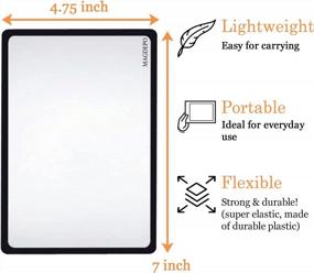 img 2 attached to MAGDEPO Page Magnifying Sheet 3X Lightweight Optical Plastic Fresnel Lens With 3X Card Magnifiers, For Reading Small Prints, Map, Book, Magazine, Etc
