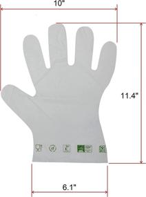 img 1 attached to TYPLASTICS Large Compostable Food Prep Gloves - Pack of 100