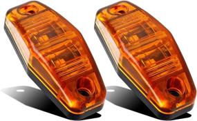 img 4 attached to 🚦 Partsam 2-Pack LED Amber Side Marker Lights - Surface Mount, Universal for Trailers (Dimensions: 2.53" x 1.06" x 0.71")