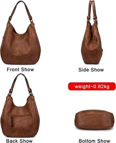 img 2 attached to Handbags Leather Shoulder Crossbody Compartments Women's Handbags & Wallets ~ Hobo Bags