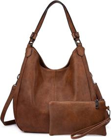 img 4 attached to Handbags Leather Shoulder Crossbody Compartments Women's Handbags & Wallets ~ Hobo Bags