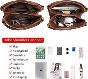 img 1 attached to Handbags Leather Shoulder Crossbody Compartments Women's Handbags & Wallets ~ Hobo Bags