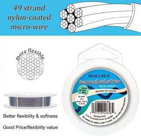img 1 attached to High-Quality BENECREAT Nylon Coated Stainless Steel Beading Wire - Perfect For Necklace And Bracelet Making!