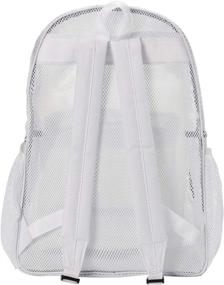 img 2 attached to Sturdy White Mesh Backpack with Padded Straps – Ideal Student Bookbag for Durability and Style