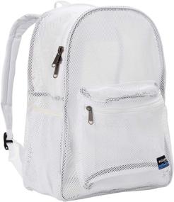 img 3 attached to Sturdy White Mesh Backpack with Padded Straps – Ideal Student Bookbag for Durability and Style