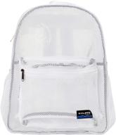 sturdy white mesh backpack with padded straps – ideal student bookbag for durability and style логотип