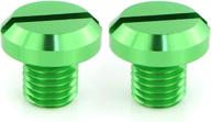 xitomer 4pcs m10x1.25 green aluminum cnc mirror hole plugs, compatible with versys 650, z250sl, z125, and more логотип