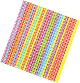 img 1 attached to Add Fun And Color To Your Next Event With 175 Assorted Rainbow Paper Straws With Stylish Small Polka Dots