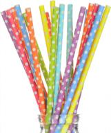 add fun and color to your next event with 175 assorted rainbow paper straws with stylish small polka dots logo