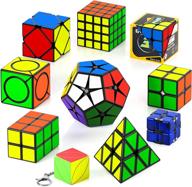 vdealen speed cube set, magic cube pack of 2x2 3x3 4x4 2x2x3 pyramid skewb dodecahedron six spot infinite ivy puzzle cube bundle, christmas birthday party toy gifts for kids teens adults (10 pack) logo