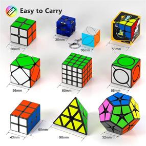 img 3 attached to Vdealen Speed Cube Set, Magic Cube Pack Of 2X2 3X3 4X4 2X2X3 Pyramid Skewb Dodecahedron Six Spot Infinite Ivy Puzzle Cube Bundle, Christmas Birthday Party Toy Gifts For Kids Teens Adults (10 Pack)