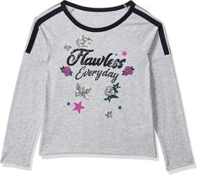 img 3 attached to 👚 Girls' Graphic Heather Tops, Tees & Blouses by Childrens Place