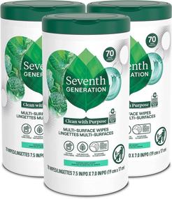 img 4 attached to 🌿 Seventh Generation Multi-Surface Wipes, Garden Mint Scented, 70 Wipes, Pack of 3 (Possible Packaging Variations)