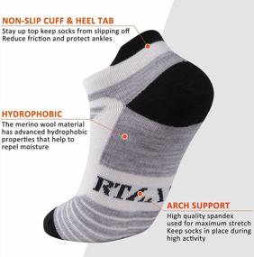 img 1 attached to 90% Merino Wool No Show Athletic Socks For Women & Men - Ultra-Light Running, Tennis, Golf Ankle Socks By RTZAT