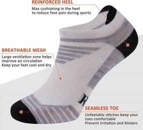 img 2 attached to 90% Merino Wool No Show Athletic Socks For Women & Men - Ultra-Light Running, Tennis, Golf Ankle Socks By RTZAT