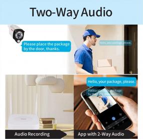 img 1 attached to Беспроводная система видеонаблюдения Tonton с 6 3-мегапиксельными цилиндрическими камерами для наружного применения, 10-канальным видеорегистратором, жестким диском емкостью 1 ТБ, датчиком PIR, прожектором, разрешением 2K, двусторонней аудиосвязью, двойным Wi-Fi, простой настройкой Plug And Play, совместимостью с Alexa