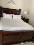 img 1 attached to California King Quilt Bedspread Set - VEEYOO Ultrasonic Embossing Lightweight, Soft Microfiber Reversible Coverlet For All Seasons (White) review by Alejandro Anaya