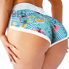 img 4 attached to Womens High Waist Workout Shorts With Scrunch Butt And Pocket, Perfect For Sport And Lingerie - YOFIT