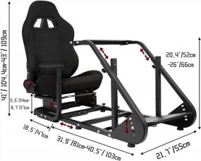 img 1 attached to Height Adjustable Racing Wheel Stand Compatible With Logitech G25, G27, G29 And G920 - Marada Gaming Cockpit Frame (With Seat)