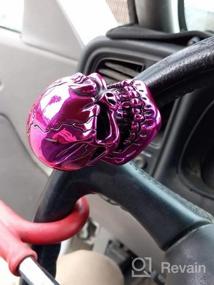 img 6 attached to Skull-Shaped Steering Wheel Knob For Car, Purple Suicide Spinner Control Handle With Easy Installation, Universal Fit For Most Vehicles - Lunsom Driving Power Aid Helper