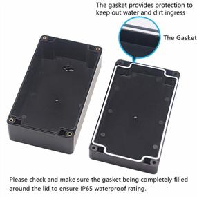 img 1 attached to Zulkit Waterproof Plastic Project Box ABS IP65 Electrical Junction Box Enclosure Black 6.22 X 3.54 X 2.36 Inch (158 X 90 X 60Mm)