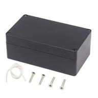 zulkit waterproof plastic project box abs ip65 electrical junction box enclosure black 6.22 x 3.54 x 2.36 inch (158 x 90 x 60mm) logo