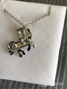 img 3 attached to 🦄 Unicorn Pendant Necklaces Jewelry Gift - White Gold Plated with Austrian Crystal Birthstone for Teens and Women