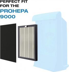 img 2 attached to VEVA ProHEPA 9000 Air Purifier Filter Bundle - Includes 2 Premium HEPA Replacement Filters And 4 Carbon Pre-Filters For Maximum Air Purification