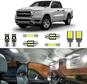 img 4 attached to LIGHSTA 12PCS CANBUS Super Bright White LED Interior Light Kit Package + License Plate Lights for 2019-2021 Dodge Ram 1500 2500 3500 with Install Tool