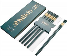 img 4 attached to Goldage 5-Pairs Fiberglass Dishwasher-Safe Chopsticks - Nordic Green (Gold)