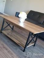 img 1 attached to Rustic Farmhouse Coffee Table With Storage Shelf For Living Room, Easy Assembly, Espresso - Large 𝟒𝟑.𝟑" X 𝟐𝟑.𝟔 review by Mike Hicks