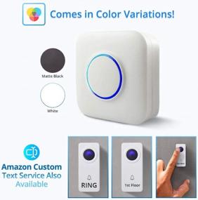 img 2 attached to SkyPoint Expandable Waterproof Wireless Doorbell - Plug-In Receiver, White - Loud Doorbell Alert System For Improved Home Security