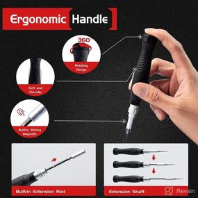 img 2 attached to 🔧 EZARC Precision Screwdriver Set - 145 in 1 Magnetic Repair Kit for Eyeglass, Phone, Watch, Electronics, Toys, DIY - Includes T5 T6 Torx Screwdriver