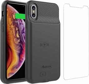 img 4 attached to BXXs Slim Portable Protective Extended Battery Charger Case For IPhone X & IPhone Xs (5.8 Inch) - Wireless Charging Compatible - Black