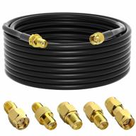 yotenko sma antenna extension cable 32.8ft + 5pcs sma rf coax connector kit,sma male to sma female rg58 coaxial cable low-loss for 3g 4g lte router ads-b sdr usb dongle receiver antenna extension wire logo