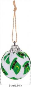 img 3 attached to St. Patrick'S Day Ball Ornaments, 15 Pieces Green Shamrock Clover Hat Wrapped Plaid Balls Decor Hanging Ball Ornament For St. Patrick'S Day Holiday Decoration