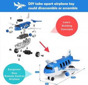 img 3 attached to Увлекательное обучение STEM: разберите игрушечный самолет с игрушечной дрелью для детей 3-7 лет