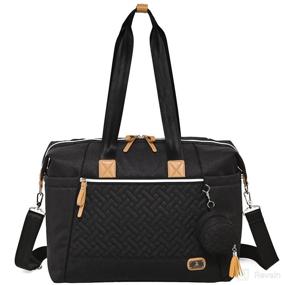 img 4 attached to 🎒 Dikaslon Diaper Bag Tote: Spacious, Stylish, and Essential for Parents on the Go - Includes Pacifier Case and Changing Pad!
