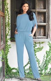 img 3 attached to KOH Cocktail Pockets Jumpsuit Playsuit Women's Clothing - Jumpsuits, Rompers & Overalls