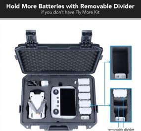 img 2 attached to Ultimate Protection For DJI Mini 3 Pro: Lykus Titan MM330 Waterproof Case With 7 Battery Compatibility (Black)