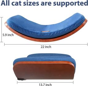 img 2 attached to Enhance Your Cat's Comfort and Playtime with LIORCE Cat Shelf: Curved Modern Cat Bed & 🐱 Lotus Leaf Design Cat Wall Perch - Wall Mounted Cat Furniture for Sleeping, Playing, Climbing, and Lounging