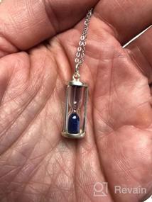 img 5 attached to 925 Sterling Silver Genuine Blue Diamond Dust Hourglass Pendant Necklace - Gem Stone King (0.50 Ct, 18 Inch Chain) | Improved SEO