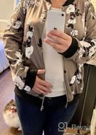 img 1 attached to ECOWISH Womens Jackets Lightweight Zip Up Casual Inspired Bomber Jacket Leopard Coat Stand Collar Short Outwear Tops review by Chad Sorensen