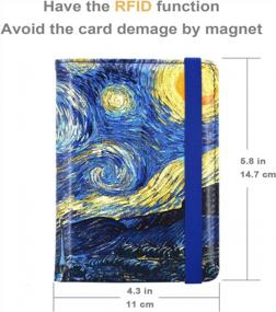 img 2 attached to Travel In Style With Kandouren'S RFID Blocking Passport Holder - Van Gogh Starry Night PU Leather Case For Men And Women