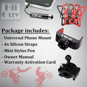 img 2 attached to 🚲 HiiGuy Universal Bike Phone Mount - Motorcycle Compatible - Adjustable - Fits iPhone 11/12/13, Holds Phones Up to 4" Wide